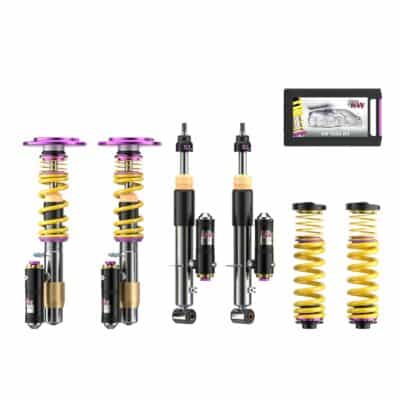 Suspension KW Coilover V4 Clubsport avec supports supérieurs FA pour VW Golf 8 R/GTI/GTI Clubsport-Référence 397802CW