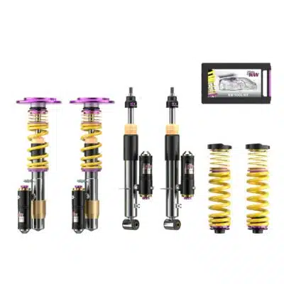 Suspension KW Coilover V4 Clubsport avec supports supérieurs FA pour VW Golf 8 R/GTI/GTI Clubsport-Référence 397802CW