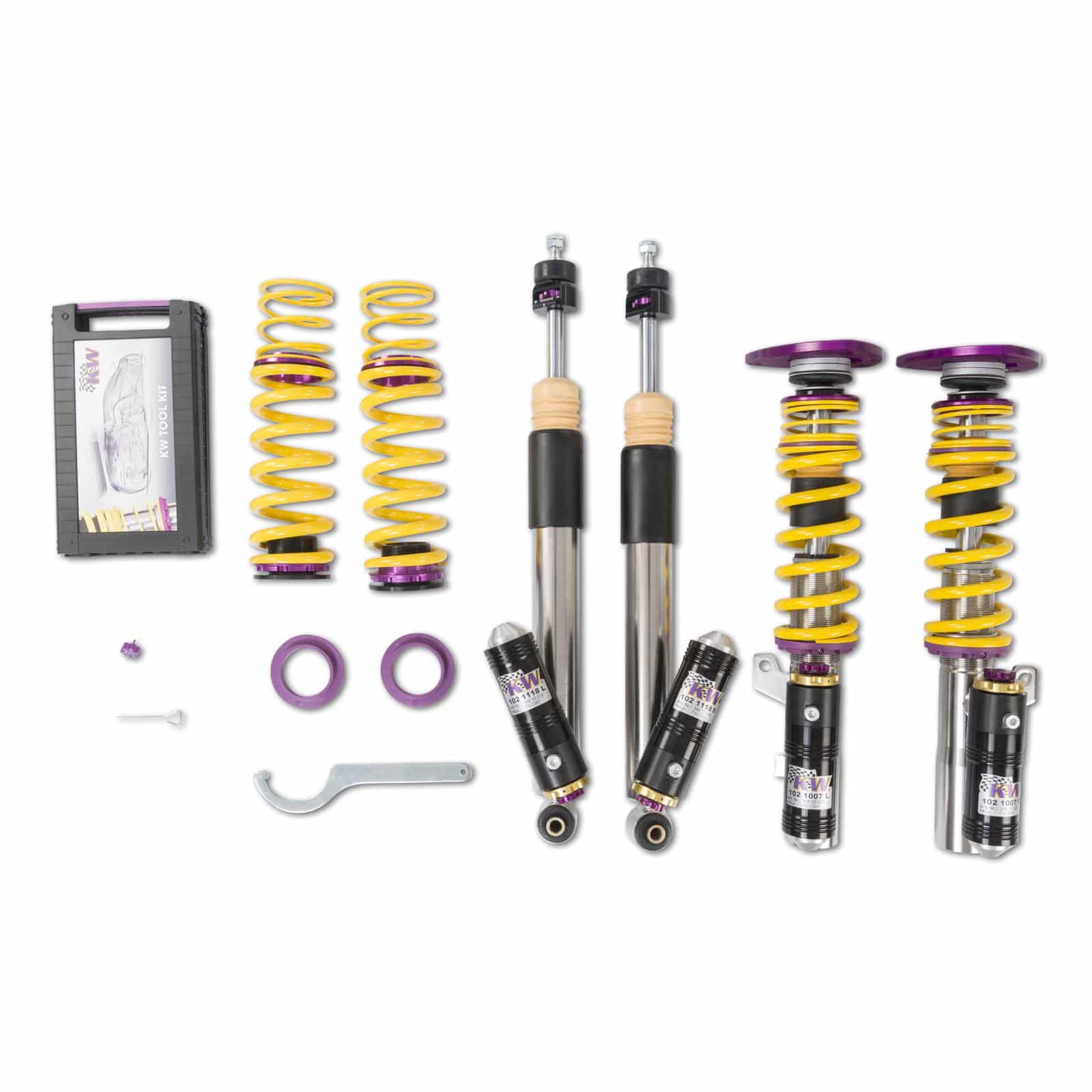 Kit Suspension KW Coilover V4 Clubsport avec supports supérieurs pour Audi RS3 8V Berline/Sportback-Référence 397102AK