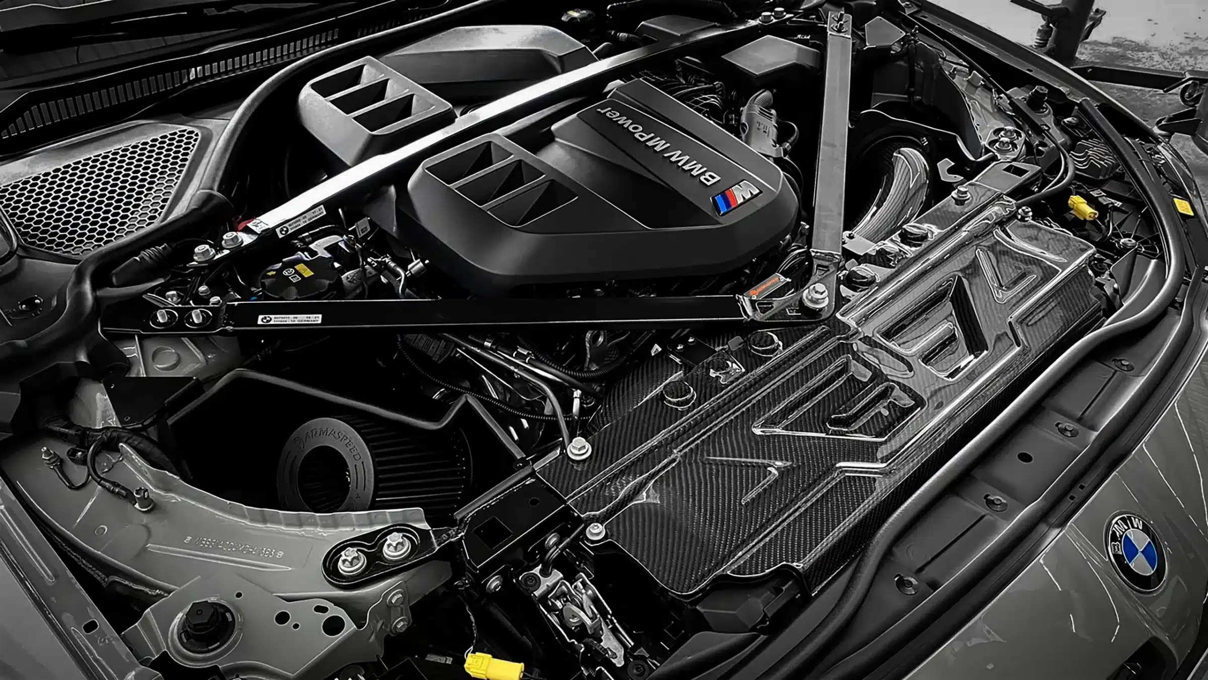 Cache de radiateur en fibre de carbone ARMASPEED pour BMW G80 /81 M3/G82 M4 – Image 2